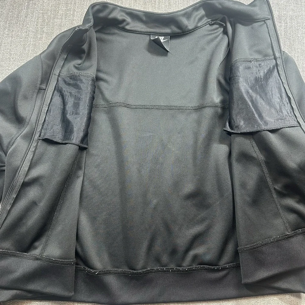 Nike‎ Sportswear Swoosh Polyknit Jacket Women 1X Black Full Zip Track Athletic